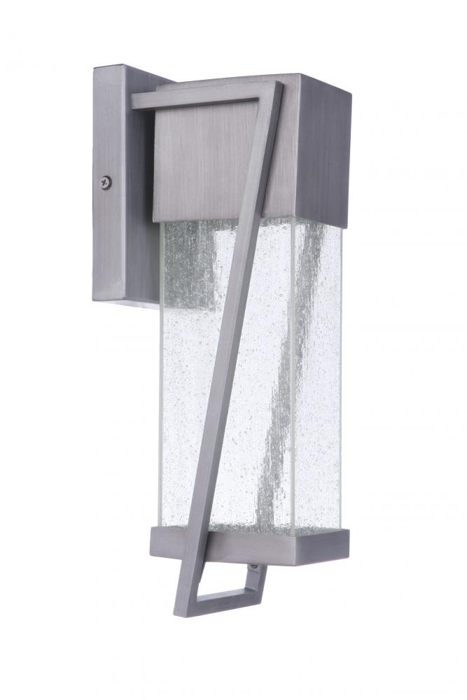 Bryce 1 Light Small Outdoor LED Wall Lantern in Brushed Titanium