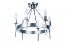  54356-BNK - Larrson 6 Light Semi Flush in Brushed Polished Nickel