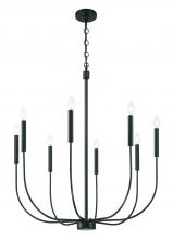  59828-FB - Traci 8 Light Chandelier in Flat Black