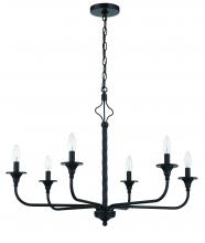  57026-FB - Jolenne 6 Light Chandelier in Flat Black