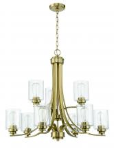 Craftmade 50529-SB - Bolden 9 Light Chandelier in Satin Brass