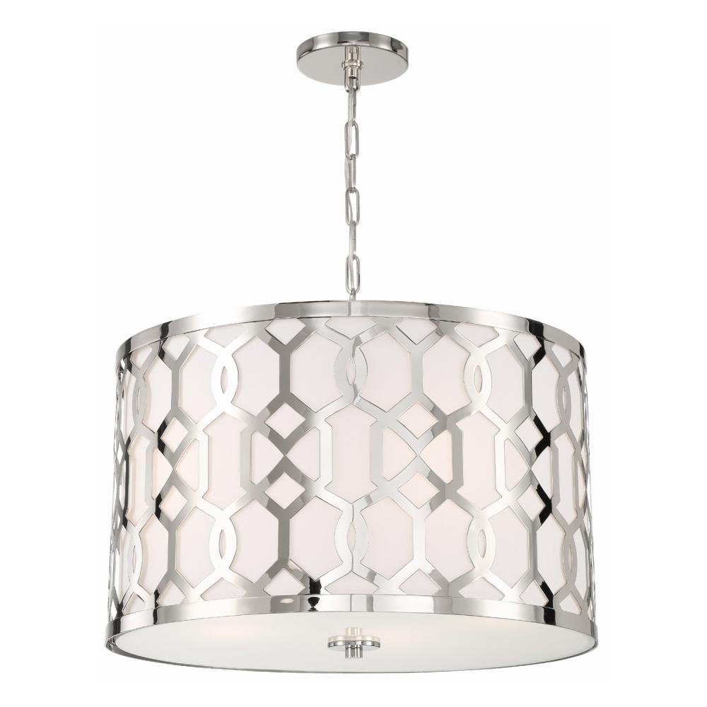 Libby Langdon Jennings 5 Light Polished Nickel Chandelier