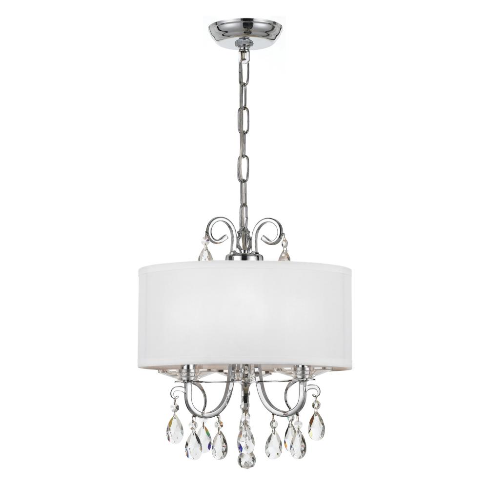 Othello 3 Light Spectra Crystal Polished Chrome Mini Chandelier