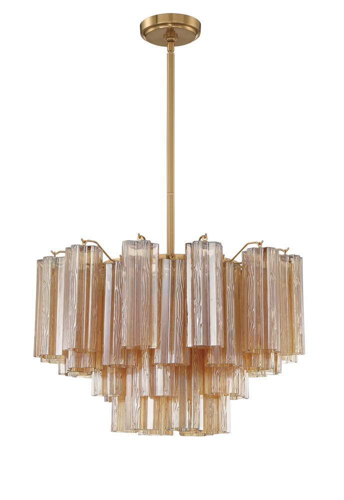 Addis 9 Light Aged Brass Chandelier