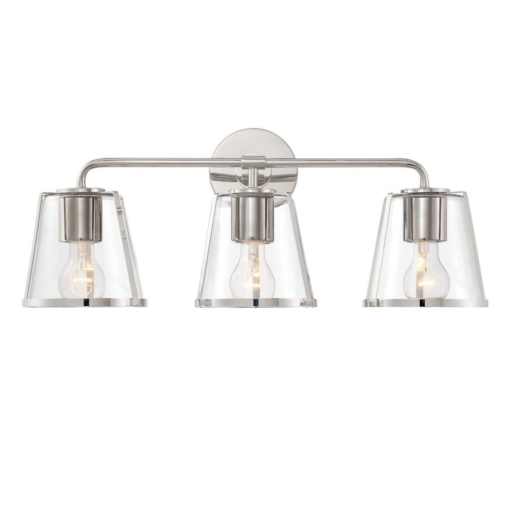 Fulton 3 Light Polished Nickel Bathroom Vanity