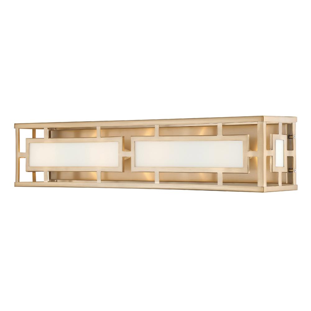 Libby Langdon for Crystorama Hillcrest 4 Light Vibrant Gold Bathroom Vanity