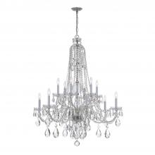 Crystorama 1112-CH-CL-S - Traditional Crystal 12 Light Swarovski Strass Crystal Polished Chrome Chandelier