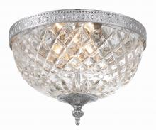  117-10-CH - Crystorama 2 Light Polished Chrome Crystal Flush Mount