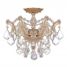 Crystorama 4430-GD-CL-S - Maria Theresa 3 Light Swarovski Strass Crystal Gold Semi Flush Mount