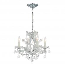 Crystorama 4474-CH-CL-SAQ - Maria Theresa 4 Light Spectra Crystal Polished Chrome Mini Chandelier