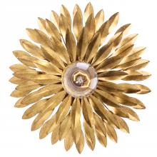  500W-GA - Broche 1 Light Antique Gold Sconce