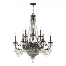  5168-EB-CL-MWP - Vanderbilt 12 Light Hand Cut Crystal English Bronze Chandelier