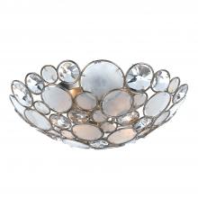 Crystorama 524-SA - Palla 3 Light Antique Silver Flush Mount