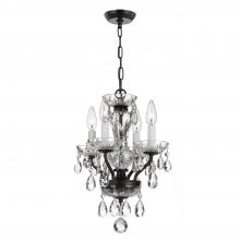 Crystorama 5534-EB-CL-I - Traditional Crystal 4 Light Clear Italian Crystal English Bronze Mini Chandelier