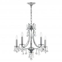 Crystorama 5935-CH-CL-S - Cedar 5 Light Swarovski Strass Crystal Polished Chrome Chandelier