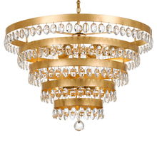  6109-GA - Perla 9 Light Antique Gold Chandelier