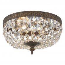 Crystorama 710-EB-CL-S - Crystorama 2 Light Swarovski Strass Crystal English Bronze Flush Mount