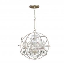 Crystorama 9025-OS-CL-S - Solaris 4 Light Swarovski Strass Crystal Olde Silver Mini Chandelier