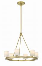  ARA-10264-SB-ST - Aragon 6 Light LED Soft Brass Chandelier