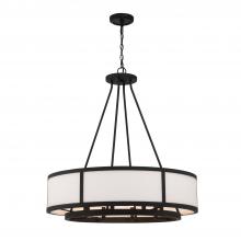  BRY-8008-BF - Bryant 8 Light Black Forged Chandelier