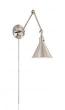  MOR-8801-PN - Morgan 1 Light Polished Nickel Task Sconce