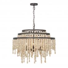 Crystorama POP-A5076-FB - Poppy 6 Light Forged Bronze Chandelier