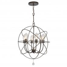 Crystorama SOL-9326-EB - Solaris 6 Light English Bronze Sphere Outdoor Chandelier