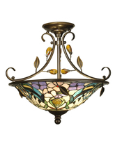 Dale Tiffany TH90212 - Peony Crystal Tiffany Semi Flush Mount