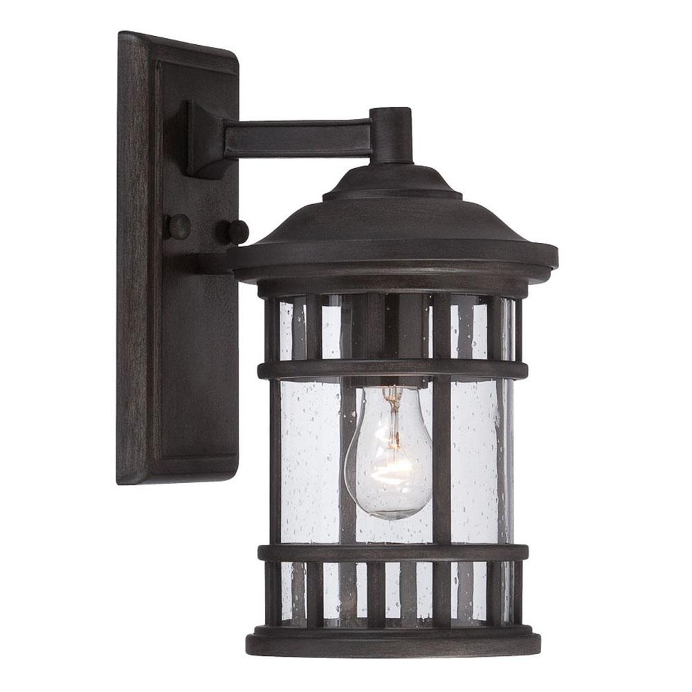 Vista II Collection Wall-Mount 1-Light Outdoor Black Coral Light Fixture