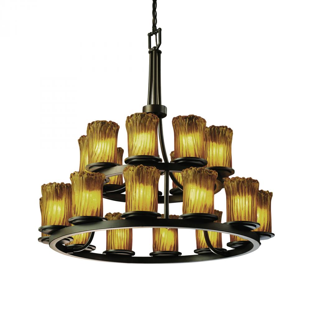 Dakota 21-Light 2-Tier Ring LED Chandelier