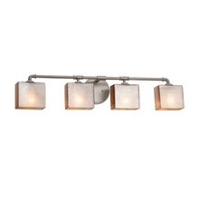 Justice Design Group FSN-8464-55-MROR-NCKL - Bronx 4-Light Bath Bar