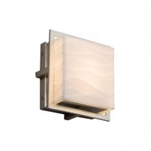 Justice Design Group PNA-7561W-WAVE-NCKL - Avalon Square ADA Outdoor/Indoor LED Wall Sconce
