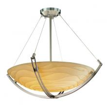  PNA-9722-35-WAVE-NCKL - 24" Pendant Bowl w/ Crossbar