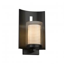 Justice Design Group POR-7591W-10-SAWT-MBLK - Embark 1-Light Outdoor Wall Sconce