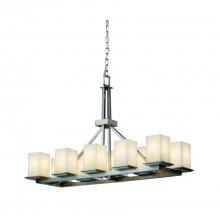 Justice Design Group CLD-8650-15-DBRZ - Montana 10-Light Rectangular Ring Chandelier