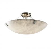 Justice Design Group CLD-9652-35-DBRZ-F2 - 24" Semi-Flush Bowl w/ Pair Square Finials