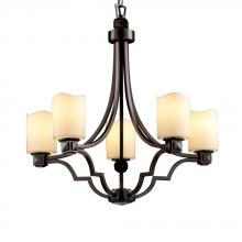 Justice Design Group CNDL-8500-10-AMBR-MBLK - Argyle 5-Light Chandelier