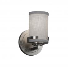 Justice Design Group FAB-8451-10-GRAY-NCKL - Atlas 1-Light Wall Sconce