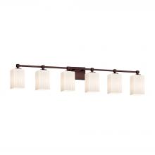 Justice Design Group FSN-8426-15-RBON-DBRZ - Tetra 6-Light Bath Bar