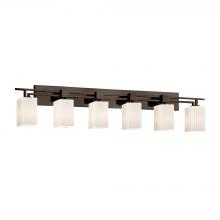 Justice Design Group FSN-8706-15-RBON-DBRZ-LED6-4200 - Aero 6-Light LED Bath Bar