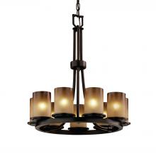 Justice Design Group FSN-8766-10-CRML-DBRZ-LED9-6300 - Dakota 9-Light Ring LED Chandelier