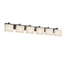 Justice Design Group PNA-8926-55-WAVE-DBRZ-LED6-4200 - Modular 6-Light LED Bath Bar