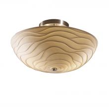  PNA-9690-35-WAVE-NCKL - 14" Round Bowl Semi-Flush