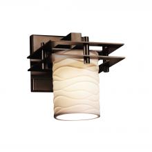  POR-8171-10-WAVE-DBRZ - Metropolis 1-Light Wall Sconce (2 Flat Bars)