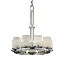 Justice Design Group POR-8766-10-SAWT-NCKL-LED9-6300 - Dakota 9-Light Ring LED Chandelier