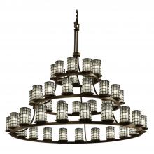 Justice Design Group WGL-8714-10-GRCB-DBRZ-LED45-31500 - Dakota 45-Light 3-Tier Ring LED Chandelier