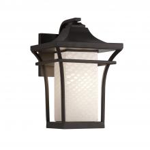 Justice Design Group FSN-7521W-WEVE-DBRZ-LED1-700 - Summit Small 1-Light LED Outdoor Wall Sconce