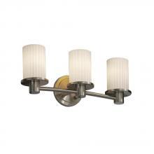 Justice Design Group FSN-8513-10-RBON-DBRZ - Rondo 3-Light Bath Bar