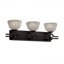 Justice Design Group GLA-8503-30-LACE-MBLK - Argyle 3-Light Bath Bar