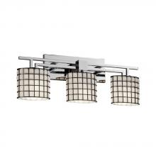 Justice Design Group WGL-8703-10-SWCB-NCKL - Aero 3-Light Bath Bar